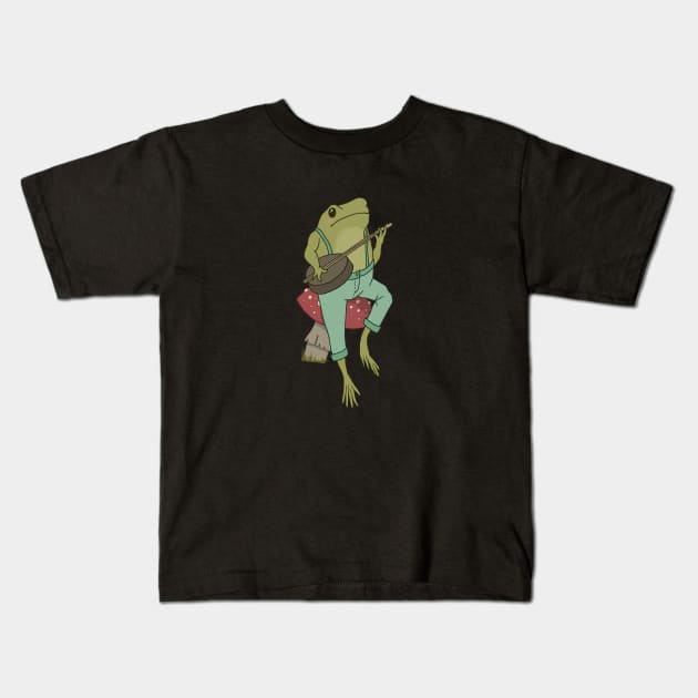 Cottagecore Froggy Art: World of Frogs, Mushrooms, and Magic Kids T-Shirt by Ministry Of Frogs